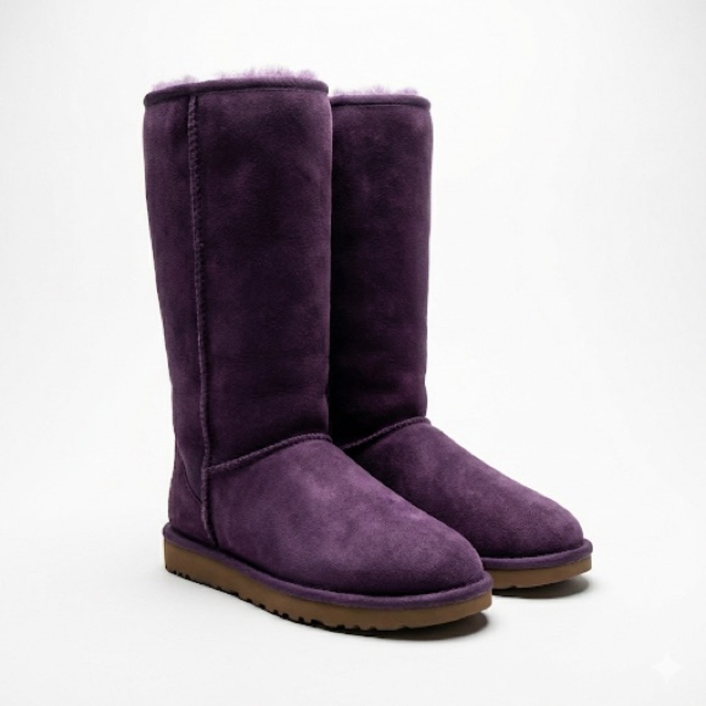 UGG Classic Tall 5815 Shearling Boots Purple Women 6